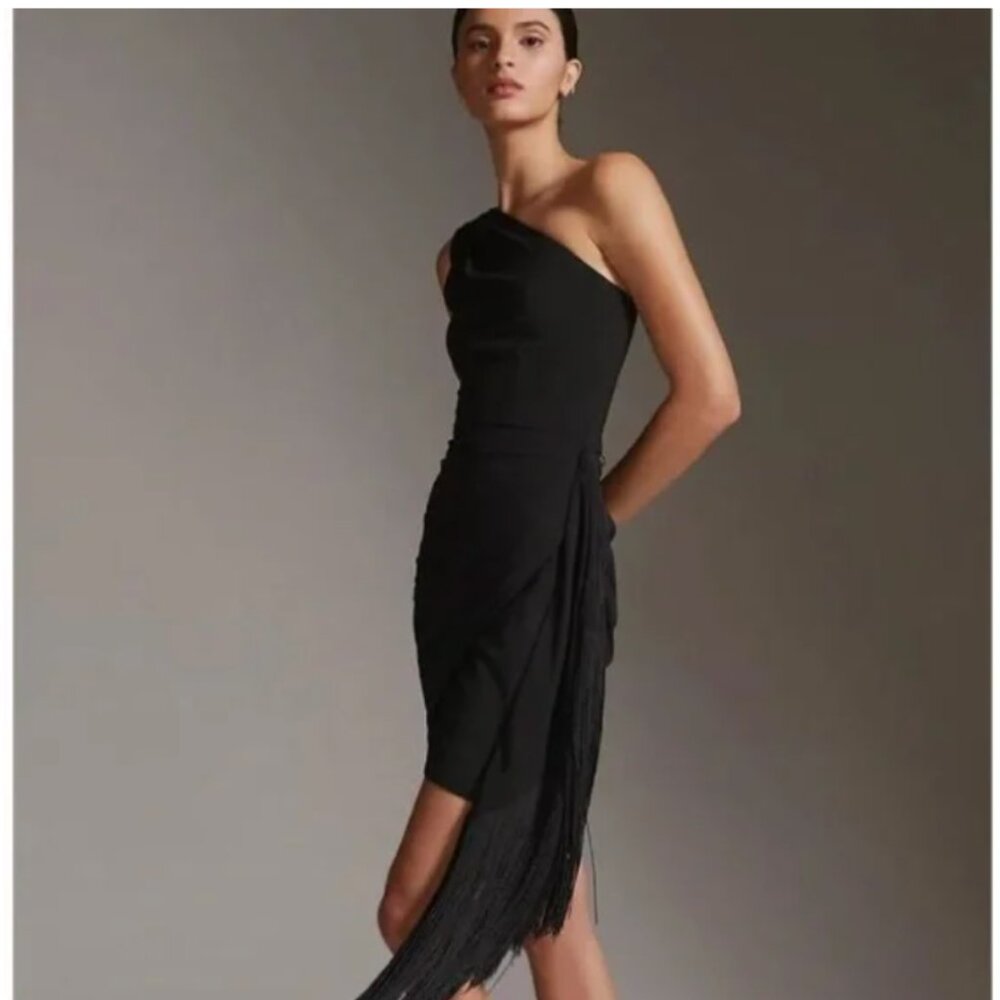 NWT Hutch One Shoulder Black Dress (Anthropologie)